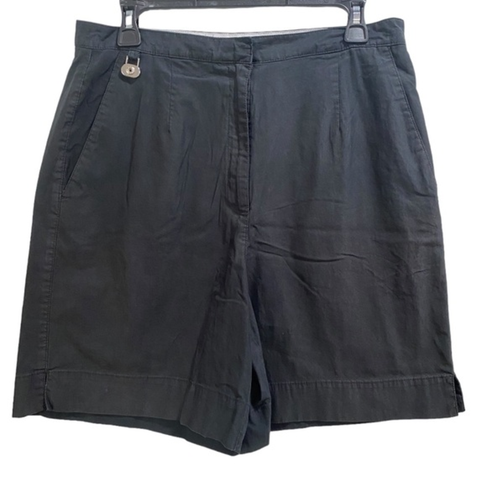 Women’s Liz Golf Black Shorts Size 14 Zipper Clasp Button